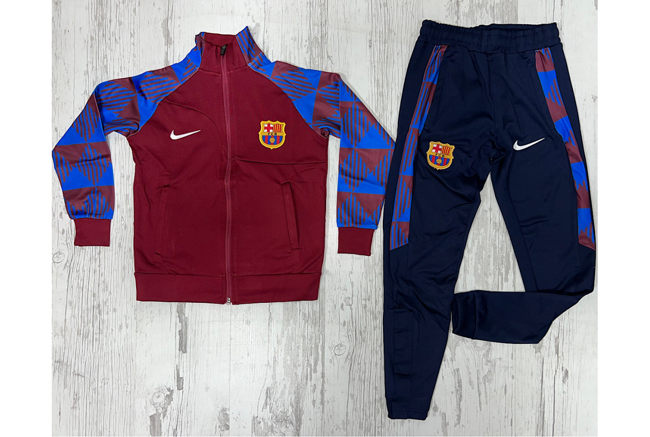 Детски футболен екип Barcelona Бордо тъмно синьо Детски футболен екип Barcelona Бордо тъмно синьо